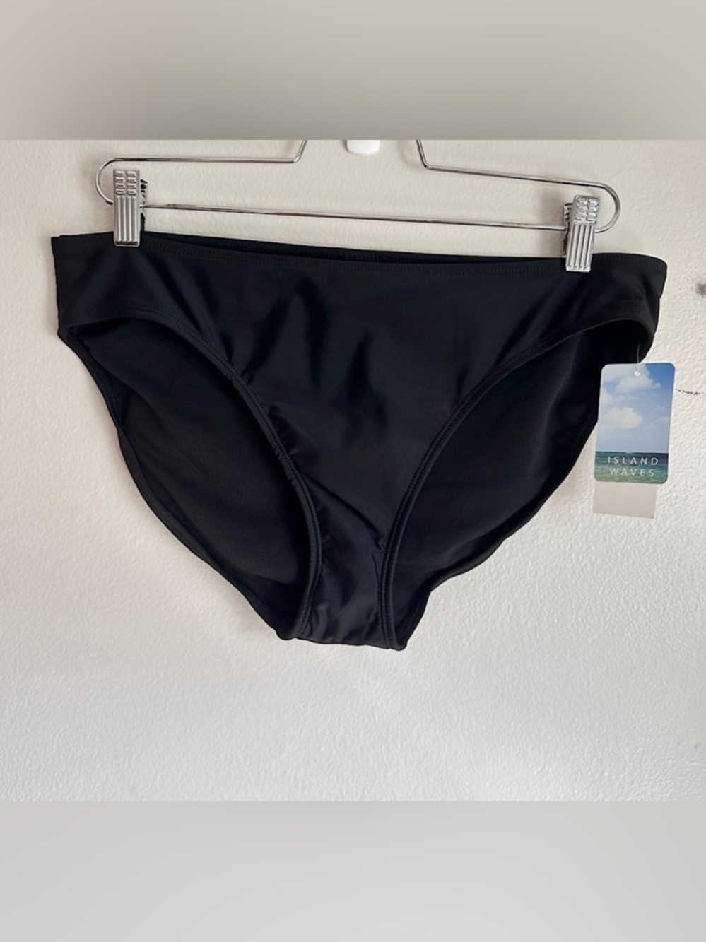 3/$20💥‎ Island Waves NWT Black Swimsuit Bikini Bottoms Sz 12